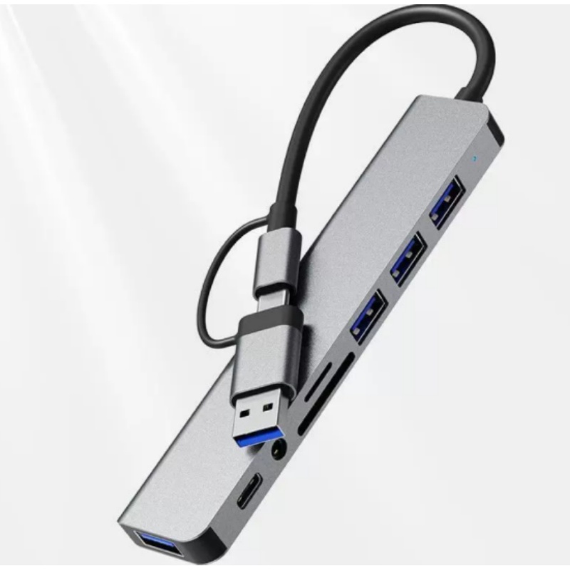 Laptop Accessories Hub - 듀얼 헤드 타입-C 8-in-1 다기능 노트북