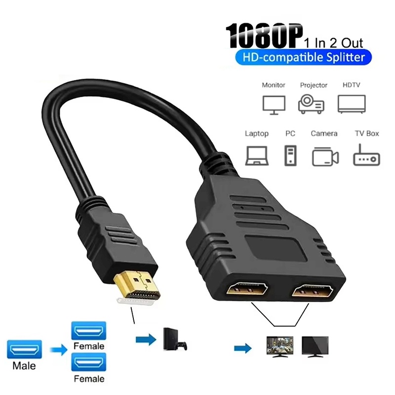 Xbox Laptop Accessories - 1080P 1 In 2 Out HDMI