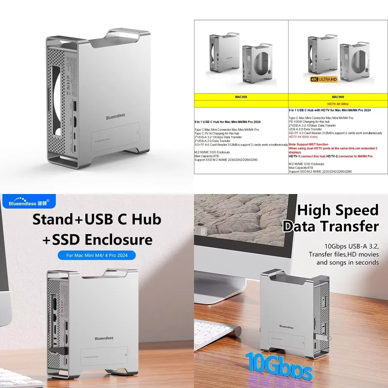Usb C Docking Hub - 미니 M4 스탠드 허브 독 USB