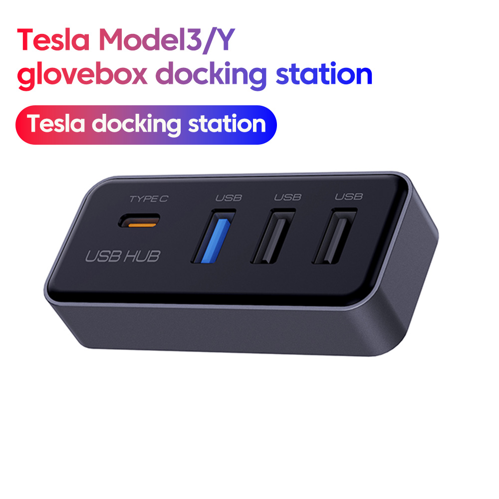 Usb C Docking Hub - 테슬라 모델3/Y 글러브박스 플러그 플레이 대시캠