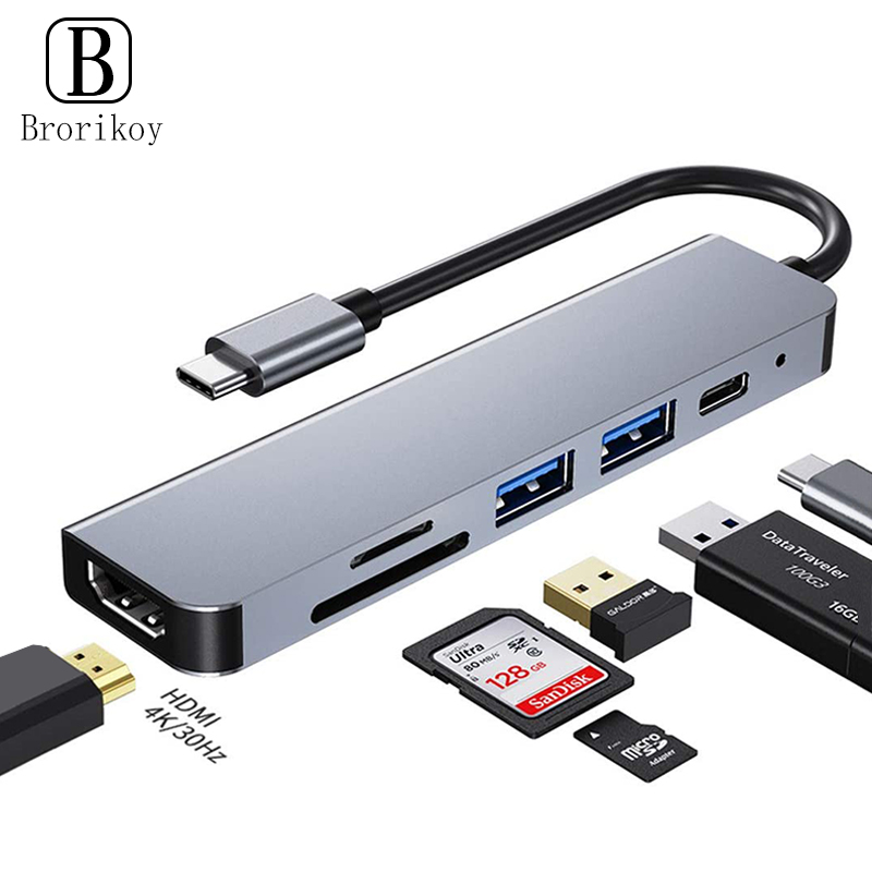 Usb C Docking Hub - 6 in 1 PD 타입 C
