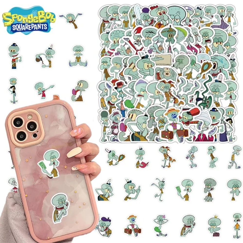 Laptop Accessories Wholesale - 60개 스폰지밥 스퀴디워드 텐탈클스 장식 스티커