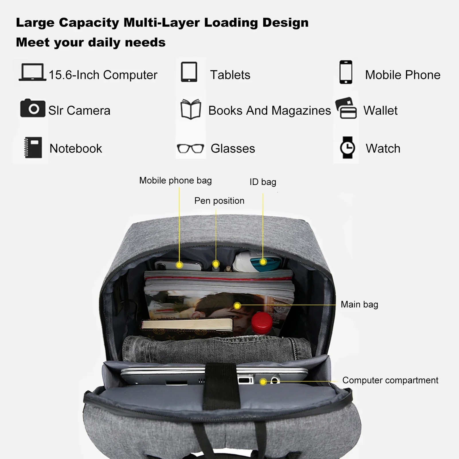 USB 포트가 있는 17인치 노트북 가방용 노트북 배낭 - Laptop Accessories Organizer 리뷰 및 가격