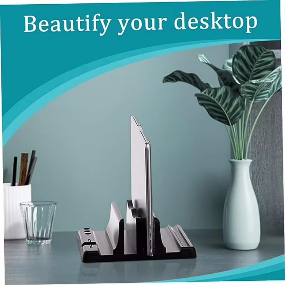 싱글/듀얼 슬롯 수직 노트북 스탠드 홀더, 조절 가능한 - Laptop Accessories Organizer 리뷰 및 가격