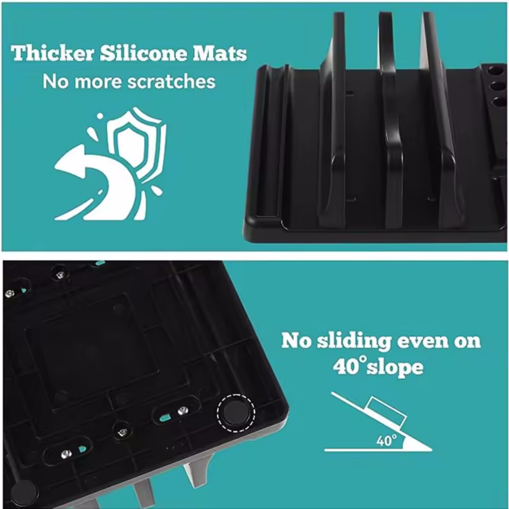 싱글/듀얼 슬롯 수직 노트북 스탠드 홀더, 조절 가능한 - Laptop Accessories Organizer 리뷰 및 가격