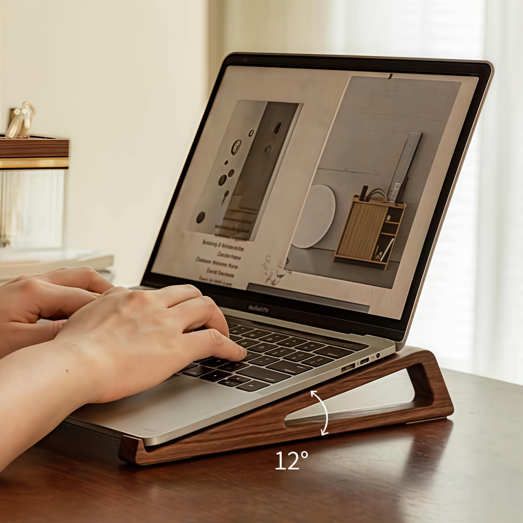 휴대용 접이식 목재 노트북 스탠드 - 인체공학적 12  - Laptop Accessories All In One 리뷰 및 가격