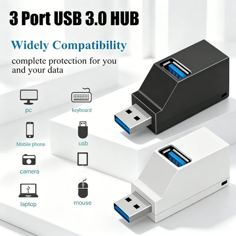USB 3.0 2.0 회전식 3 포트 허브 분배기, P - Laptop Accessories Hub 리뷰 및 가격
