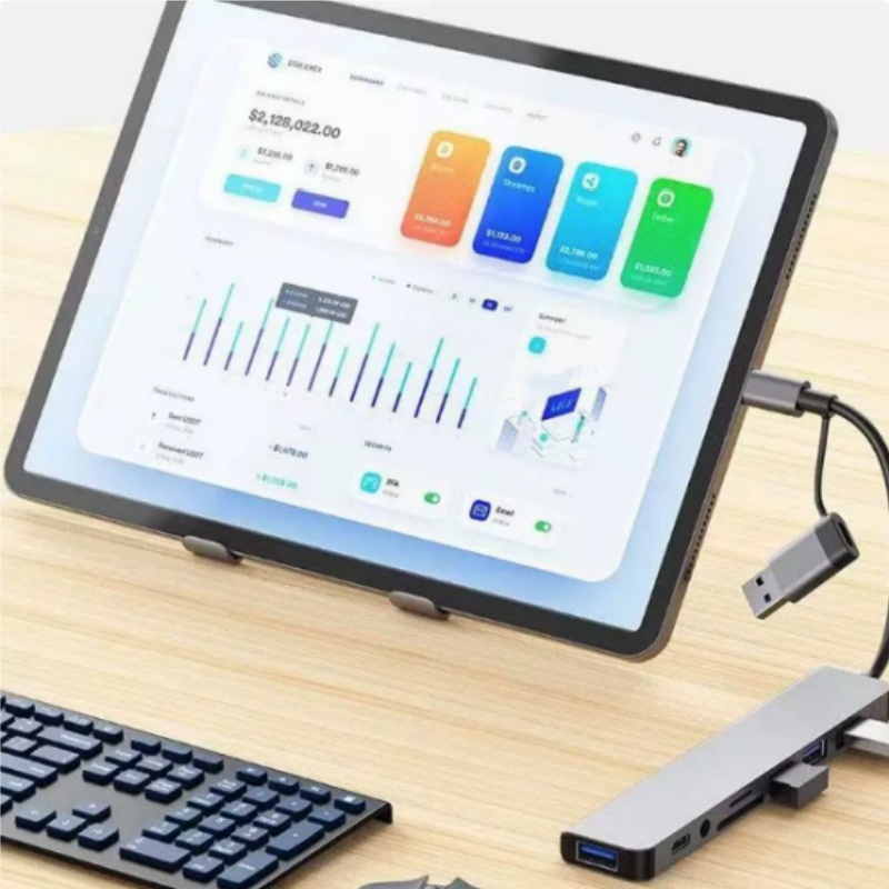 듀얼 헤드 타입-C 8-in-1 다기능 노트북 카드 리 - Laptop Accessories Hub 리뷰 및 가격