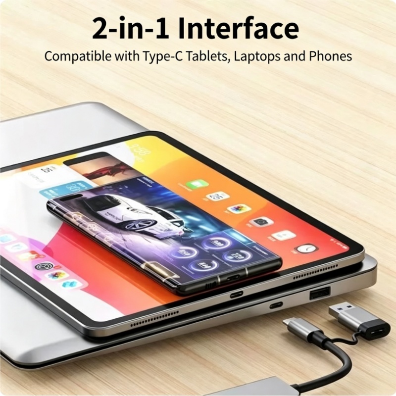 듀얼 헤드 타입-C 8-in-1 다기능 노트북 카드 리 - Laptop Accessories Hub 리뷰 및 가격