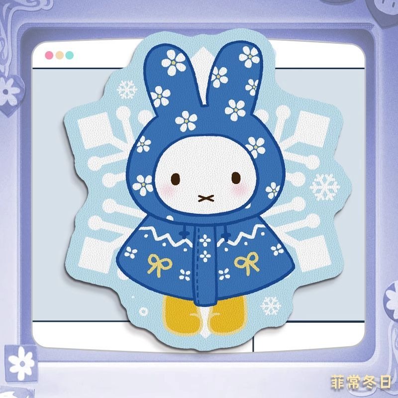 애니메이션 미피 가죽 마우스 패드, 손목 받침대 포함, - Laptop Office Accessories 리뷰 및 가격