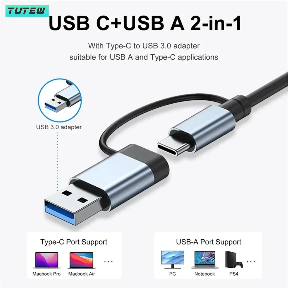 8 in 1 USB C 허브 USB 스플리터 USB 익 - Laptop Accessories Hub 리뷰 및 가격