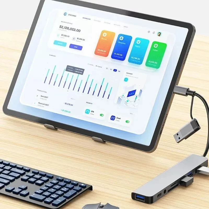 8 in 1 USB C 허브 USB 스플리터 USB 익 - Laptop Accessories Hub 리뷰 및 가격