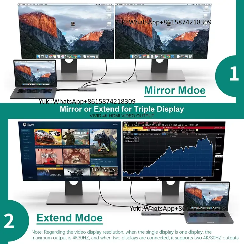 핫세일 듀얼 디스플레이 화면 타입 C to 4K30HZ - Usb C Docking Hub 리뷰 및 가격