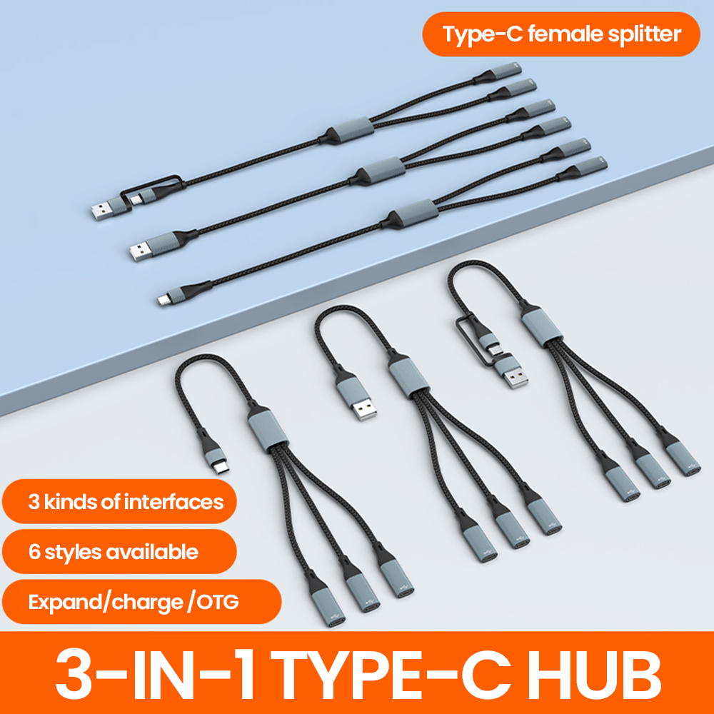 3 in 1 유형 C 허브 USB 허브 USB C/US - Laptop Accessories Hub 리뷰 및 가격