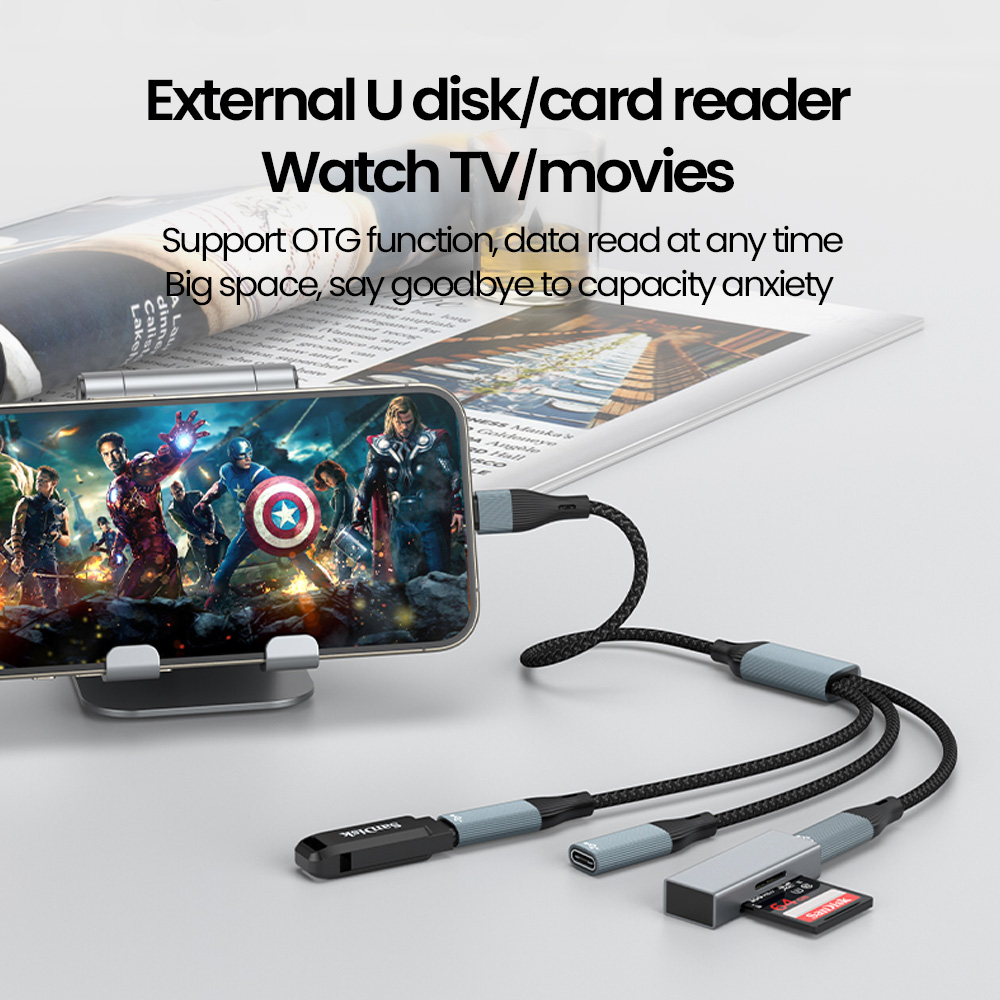 3 in 1 유형 C 허브 USB 허브 USB C/US - Laptop Accessories Hub 리뷰 및 가격