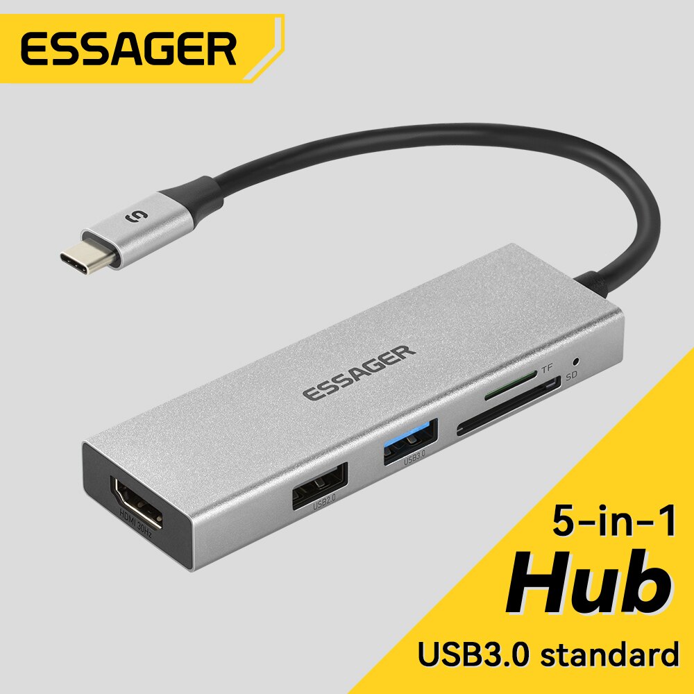 Essager 5 in 1 USB C 허브 HDMI-4 - Usb C Docking Hub 리뷰 및 가격