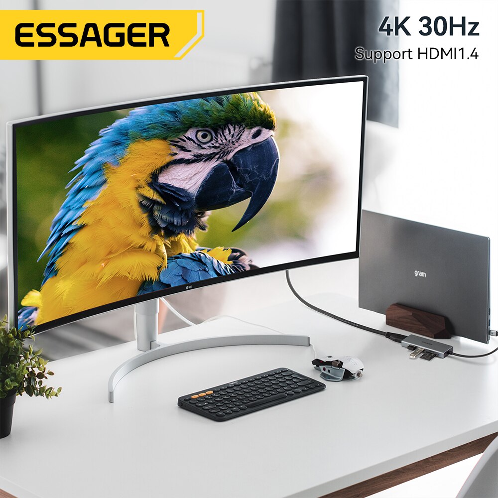 Essager 5 in 1 USB C 허브 HDMI-4 - Usb C Docking Hub 리뷰 및 가격