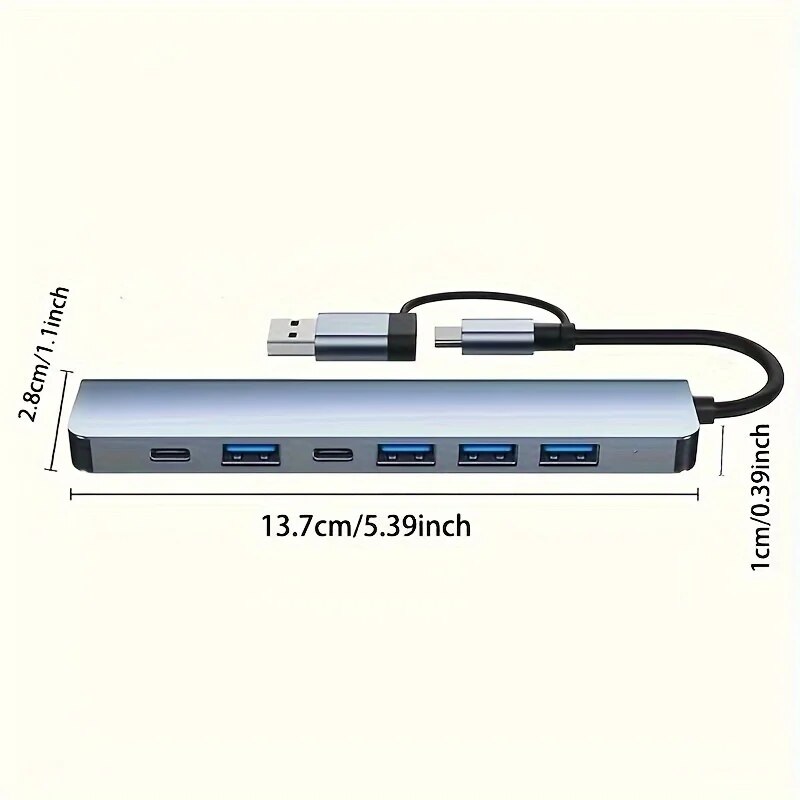 7 포트 USB A 유형 C 허브 집중 장치 3.0 2 - Laptop Accessories Hub 리뷰 및 가격