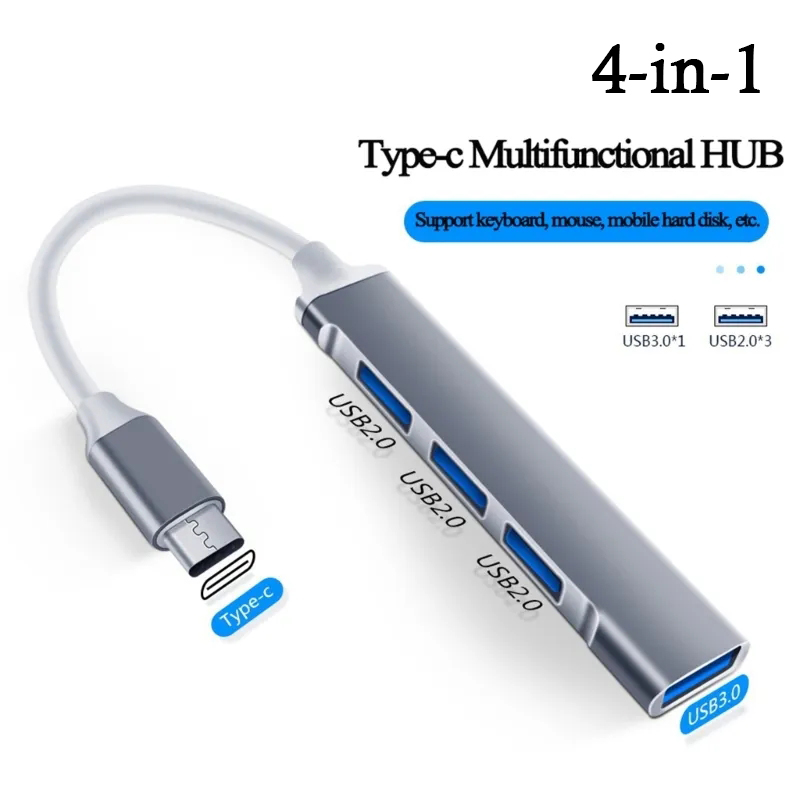 USB C 허브 3.0 C 타입 3.0 2.0, 4 포 - Laptop Accessories Hub 리뷰 및 가격