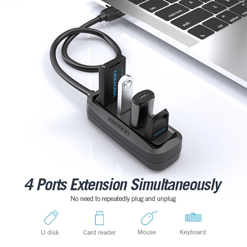 Vention USB 2.0 허브 4 포트, Lenov - Laptop Accessories Hub 리뷰 및 가격