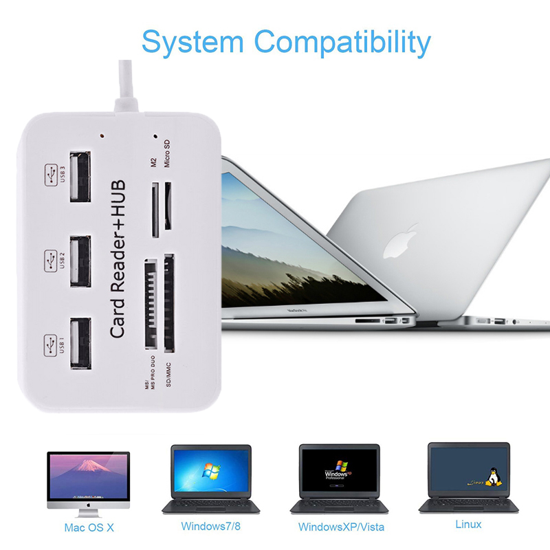 USB 허브 2.0 3 포트 TF 마이크로 SD 카드  - Laptop Accessories All In One 리뷰 및 가격