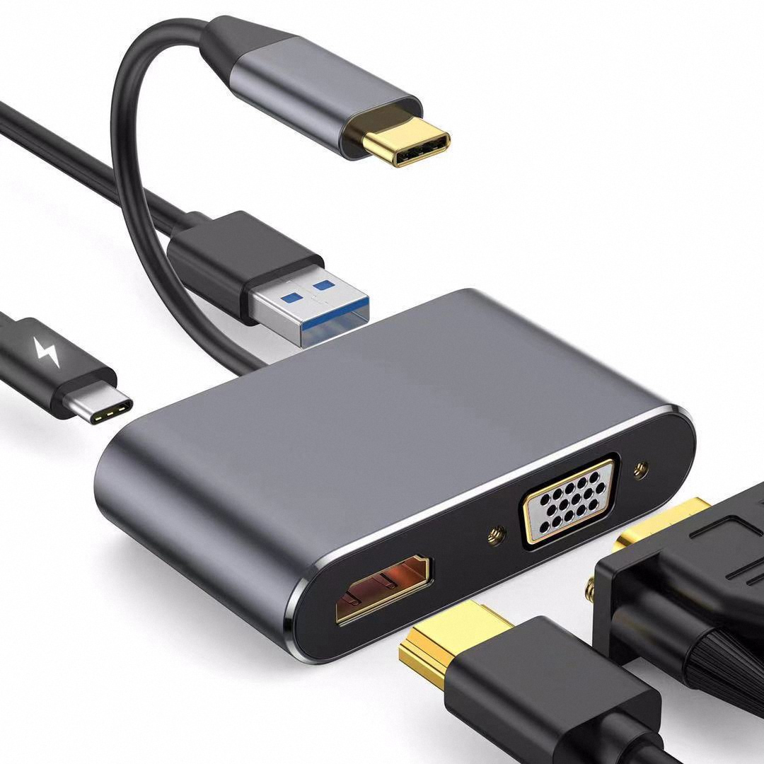 4K USB 타입 C to VGA 1080P USB C - Usb C Docking Hub 리뷰 및 가격