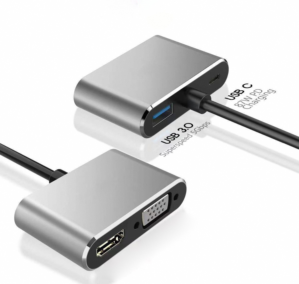 4K USB 타입 C to VGA 1080P USB C - Usb C Docking Hub 리뷰 및 가격