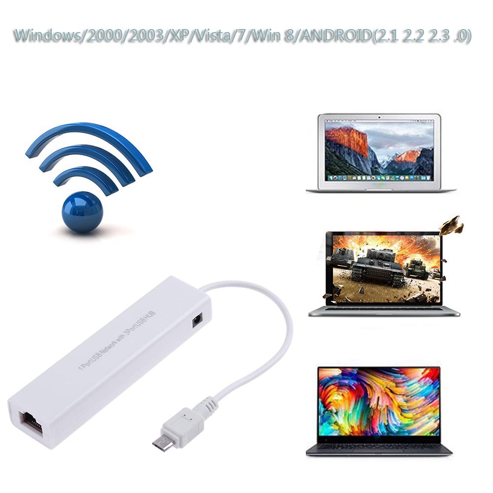 OTG 3 포트 USB 2.0 허브, 마이크로 USB  - Laptop Accessories Hub 리뷰 및 가격