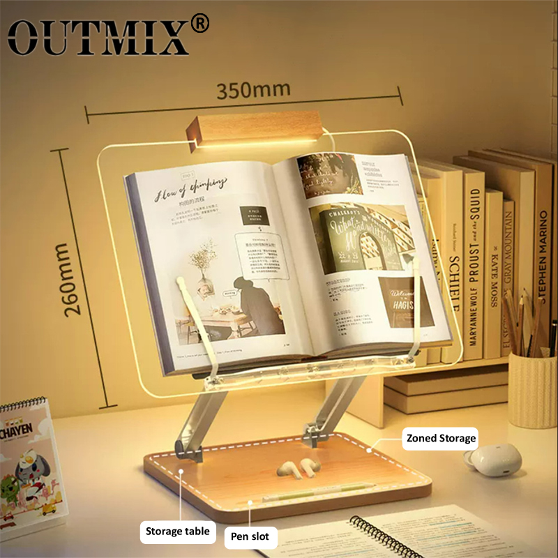 가벼운 투명 아크릴이 포함된 나무 독서대 다기능 리프팅 - Laptop Office Accessories 리뷰 및 가격