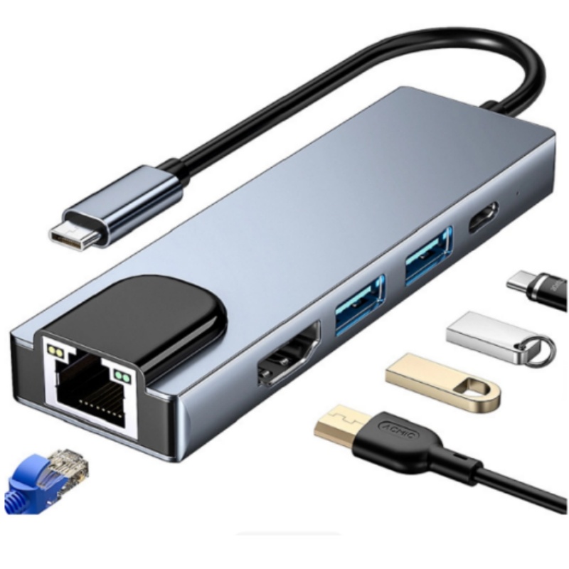 Type-C 5-in-1 다기능 노트북 어댑터 도크(U - Laptop Accessories Hub 리뷰 및 가격