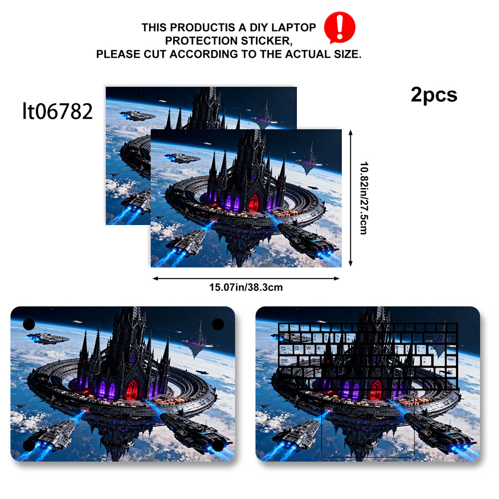 2PCS 미래지향적 도시 노트북 데칼, 11-17인치  - Laptop Accessories Msi 리뷰 및 가격