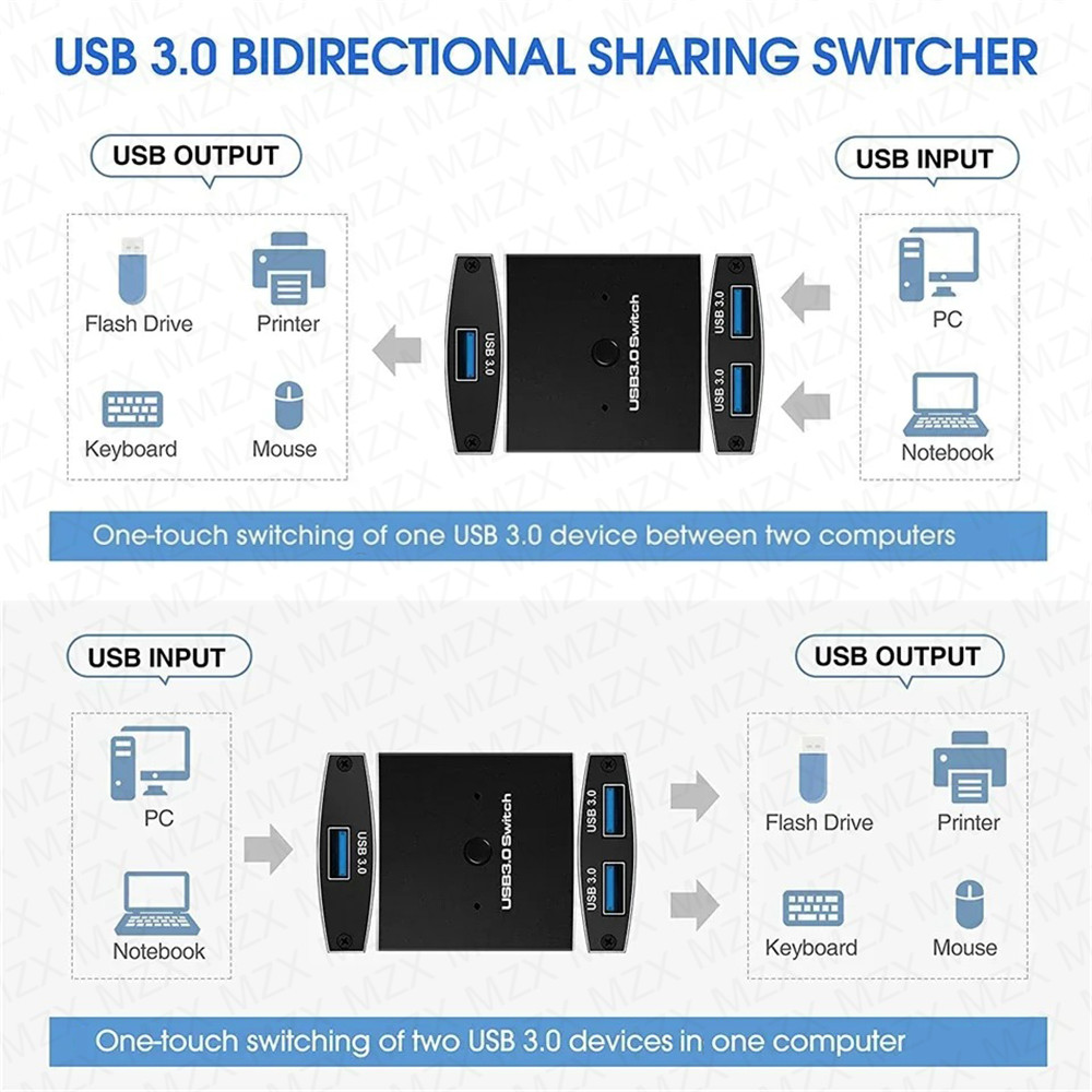 MZX 양방향 USB 3.0 스위치 KM 스위처 선택기 - Laptop Accessories Hub 리뷰 및 가격