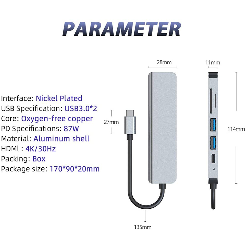 6 in 1 PD 타입 C 도킹 스테이션 MST 멀티  - Usb C Docking Hub 리뷰 및 가격
