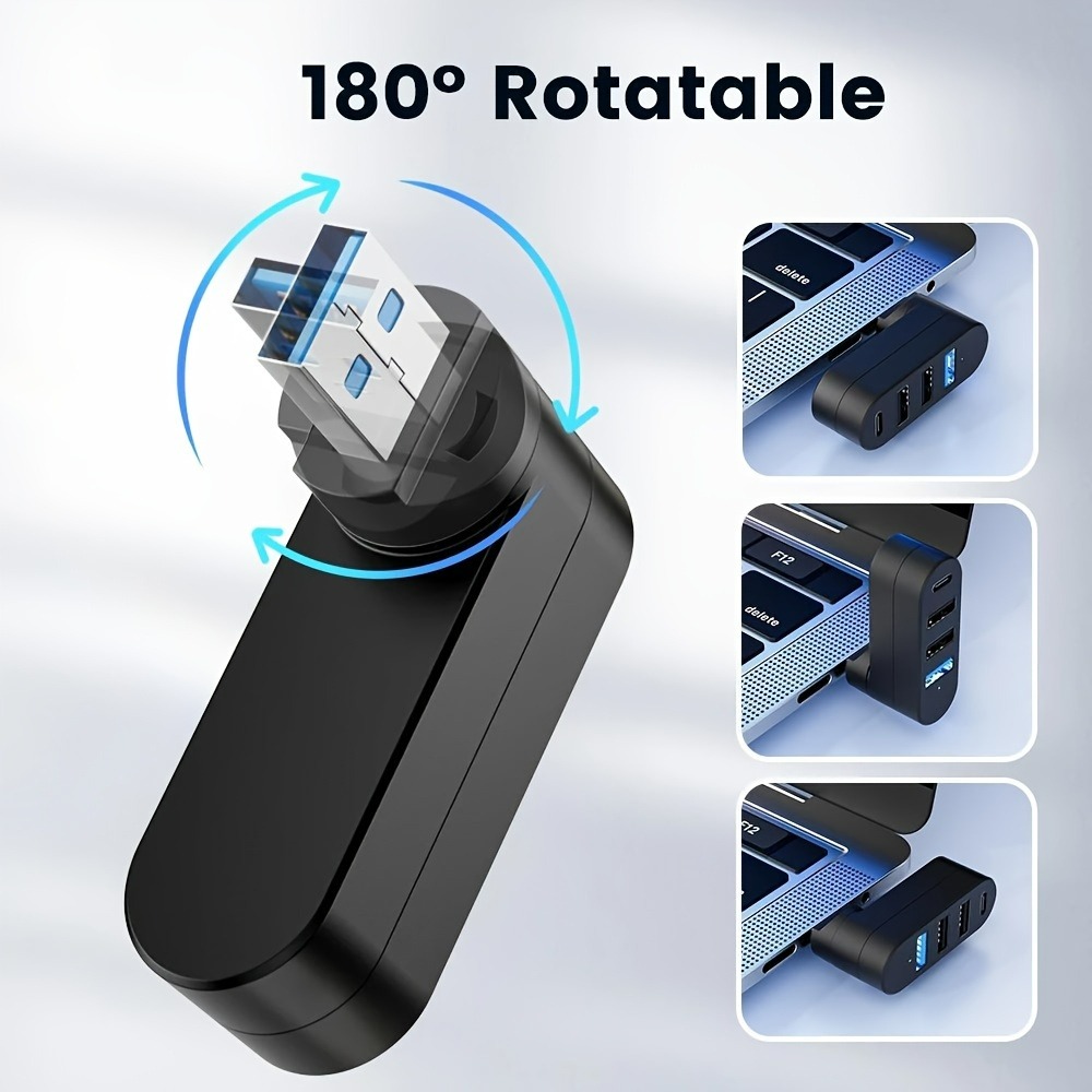 미니 스플리터 4 포트 USB 허브 3.0 박스 회전식 - Laptop Accessories Hub 리뷰 및 가격