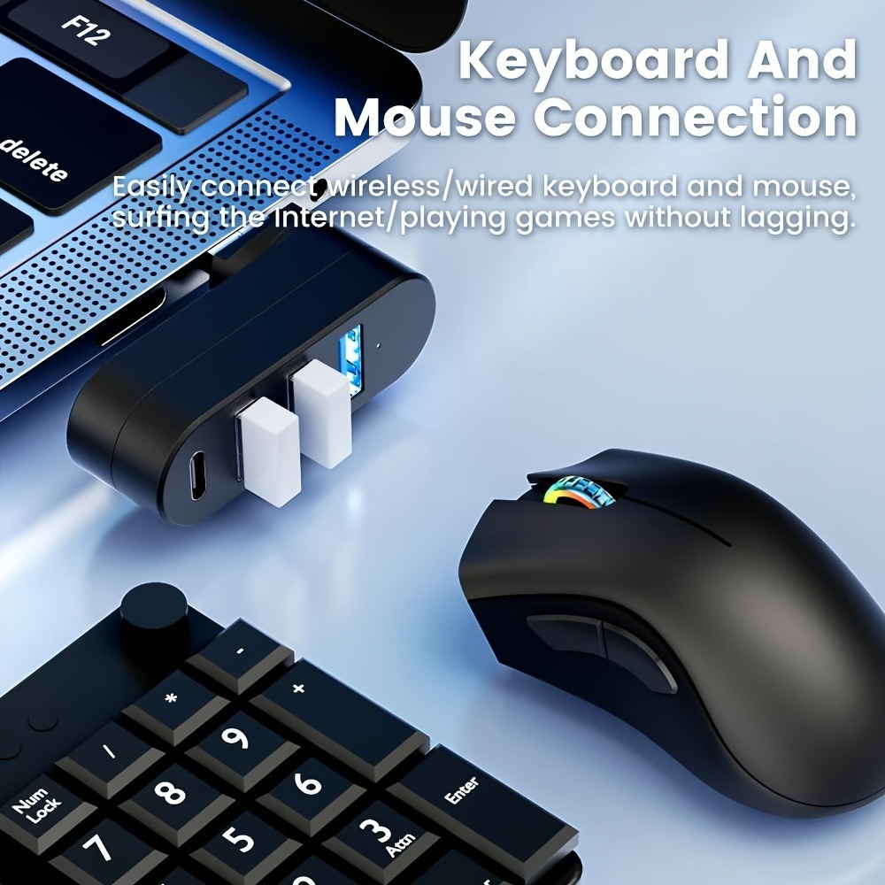 미니 스플리터 4 포트 USB 허브 3.0 박스 회전식 - Laptop Accessories Hub 리뷰 및 가격