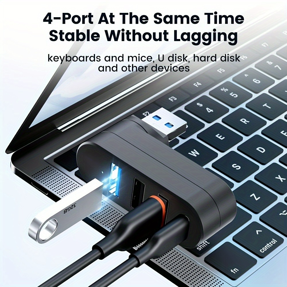 미니 스플리터 4 포트 USB 허브 3.0 박스 회전식 - Laptop Accessories Hub 리뷰 및 가격